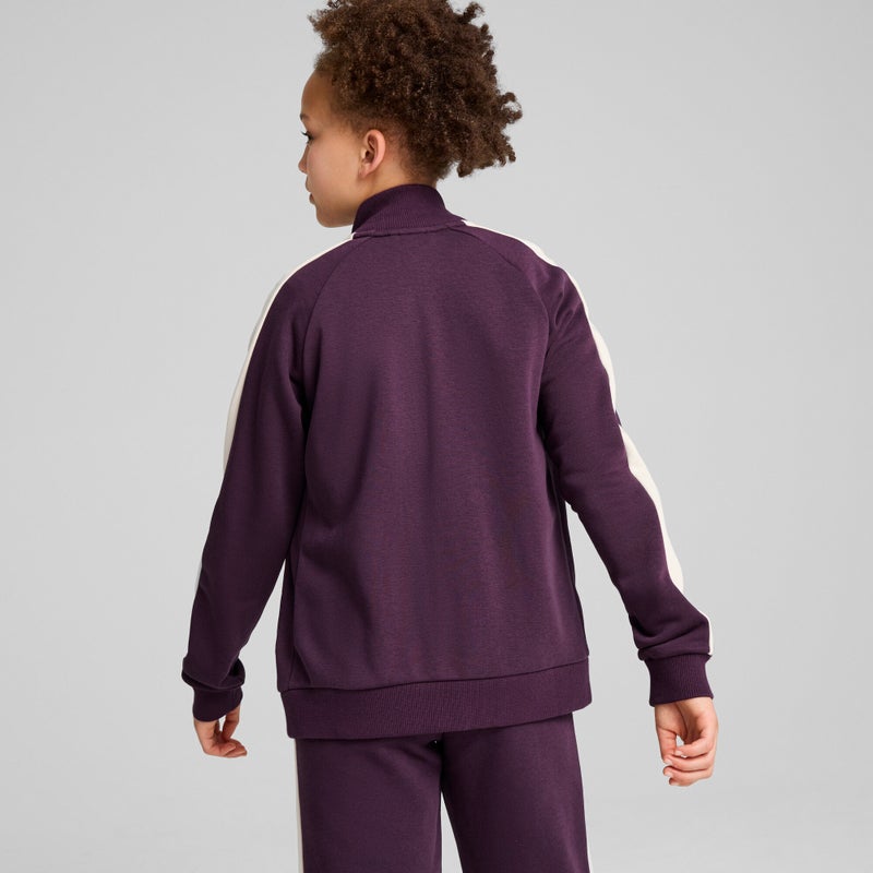 PUMA Classics T7 Track Kids Girls Purple Jacket Youth - Image 2